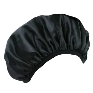 Bonnet de bain cheveux longs, imperméable, très large, noir