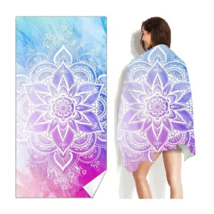 Serviette de plage femme, style mandala, modèle 4