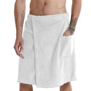 Sortie de bain homme, M, L ou XL, blanc