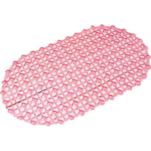 Tapis de bain antidérapant, 26x37 cm, rose