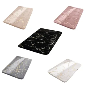 Tapis de bain diatomite, 4 tailles, noir, beige, blanc, gris ou rose