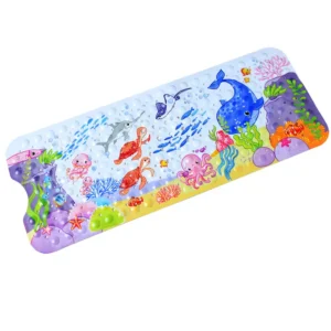 Tapis de bain bébé, 40x100 cm, thème marin, modèle 4