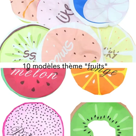 Bonnet de bain femme, motif fruits, imperméable, 10 modèles