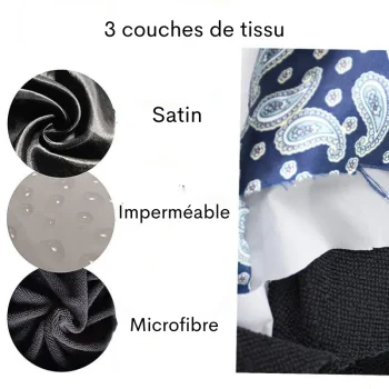 Bonnet de bain cheveux longs, composition