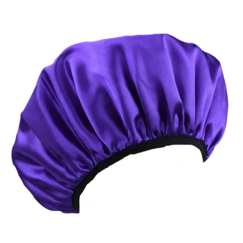 Bonnet de bain cheveux longs, imperméable, très large, violet