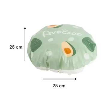 Bonnet de bain femme, plastifié, thème fruits et légumes, dimensions