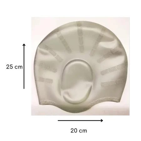 Bonnet de bain piscine, avec couvre-oreilles, dimensions