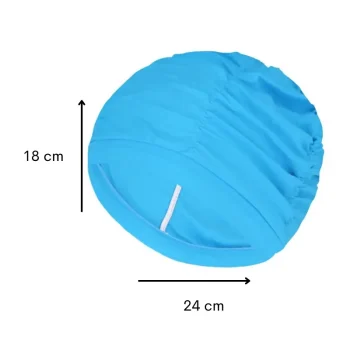 Bonnet de bain piscine, cheveux longs, dimensions