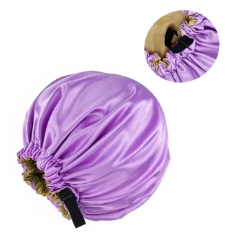 Bonnet de bain piscine, cheveux longs, thème coloré, violine