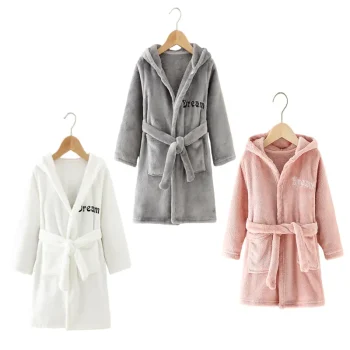 Peignoir de bain enfant, dream, gris, rose ou blanc