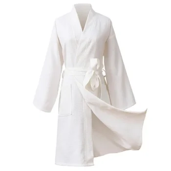 Peignoir de bain femme, du L au XXL, blanc