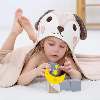 Serviette de bain bebe à capuche animaux