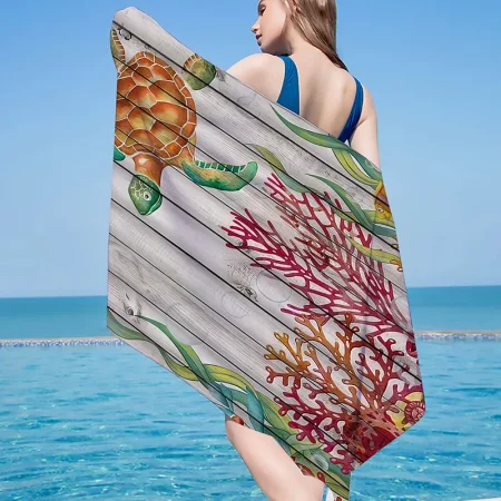Serviette de plage homme, thème tortue, 2 tailles, 6 modèles haute qualité Serviette de plage homme, thème tortue, 2 tailles, 6 modèles haute qualité