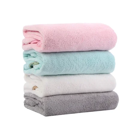 Sortie de bain bébé, 90x90 cm, gris, blanc, rose ou vert durable