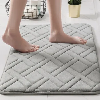 Tapis de bain diatomite, 4 tailles, marron, gris, orange, bleu, violet, vert ou rouge haute qualité