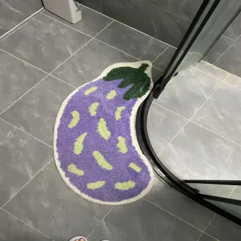 Tapis salle de bain original, 3 tailles, violet, confort, Tapis salle de bain original, 3 tailles, violet, confort,