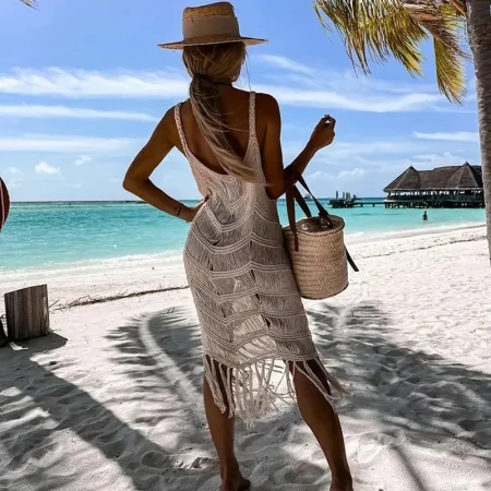 robe de plage crochet ete beige robe de plage crochet ete beige