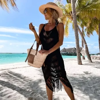 robe de plage crochet noire robe de plage crochet noire